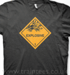 Explosive hazard sign t-shirt.