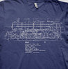 Steam loco Blueprint long sleeve t-shirts